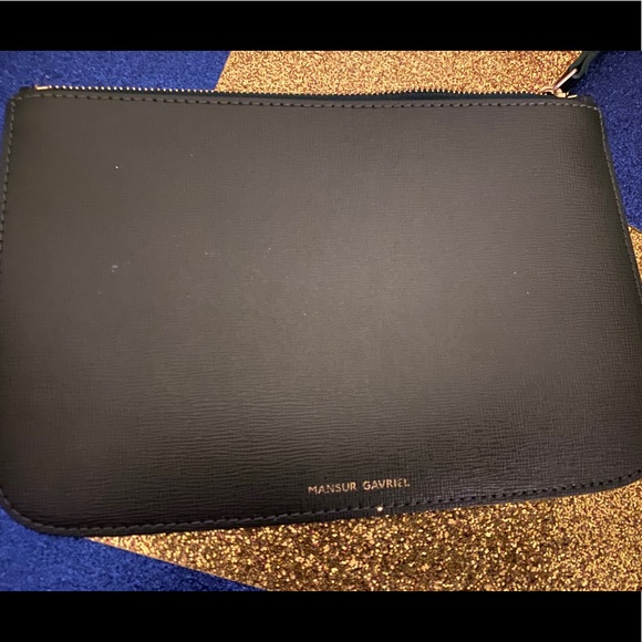 MANSUR GAVRIEL RARE ATTACHÈ ARMY GREEN LEATHER Wristlet LUX - Picture 5 of 10